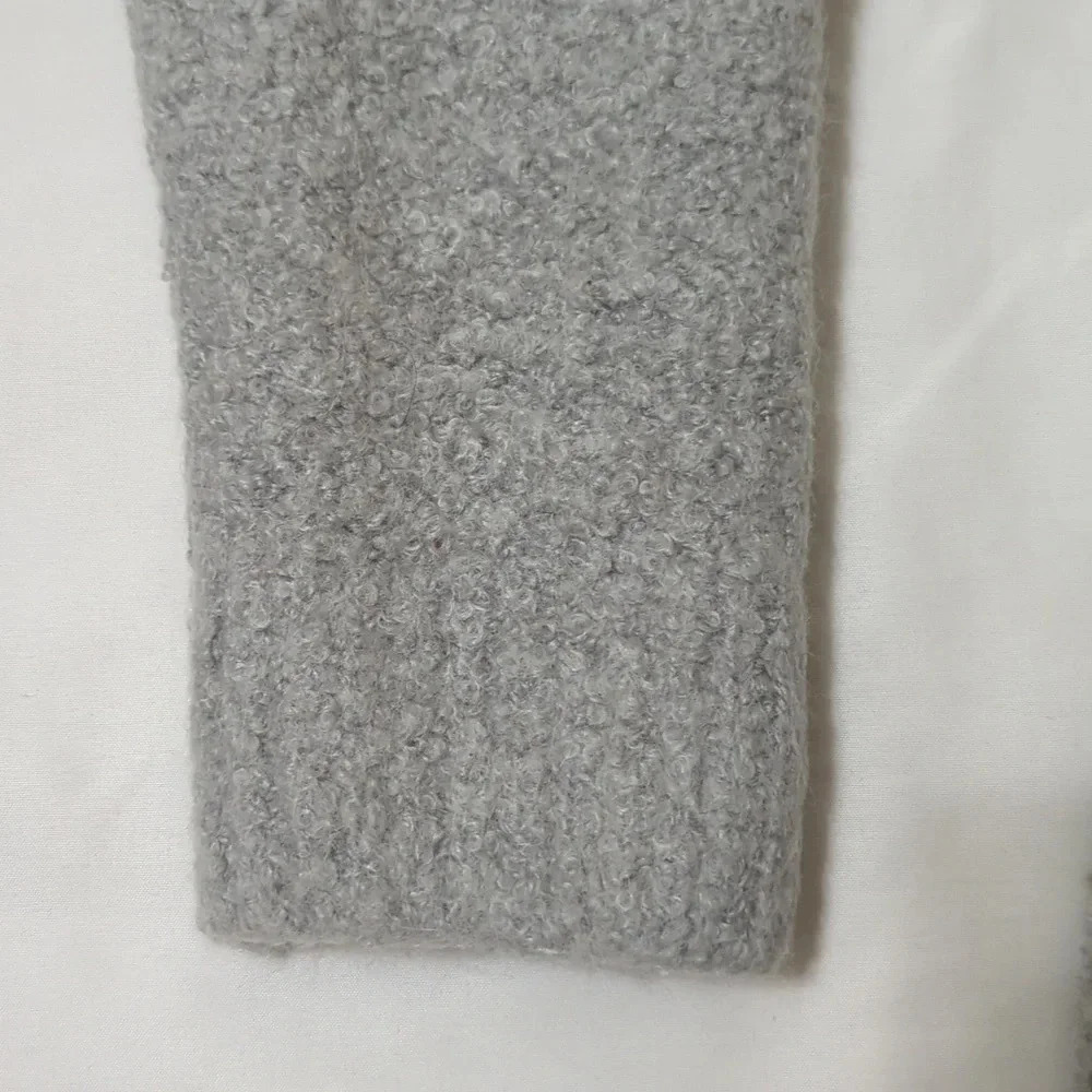 Saks Fifth Avenue Wool Sweater Mock Neck Sweater, Color Gray Size XL - Picture 7 of 12